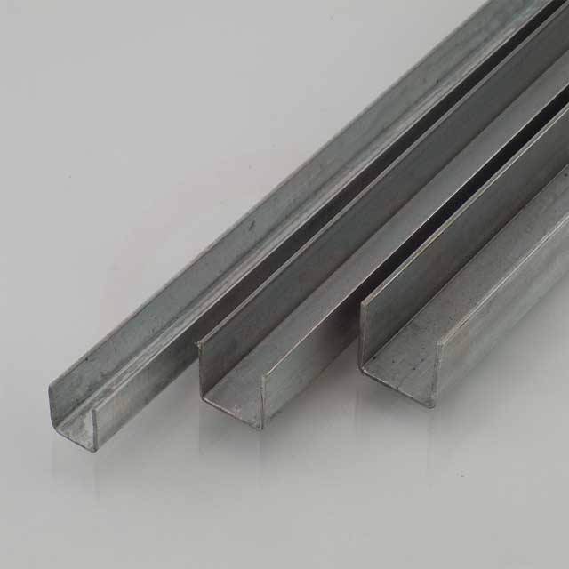 Galvanized U sideboard sections in the Franz Huisgen warehouse